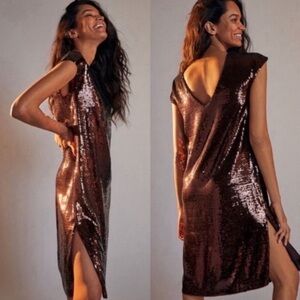 Maeve By Anthropologie Kara Sequin Shift Dress XS